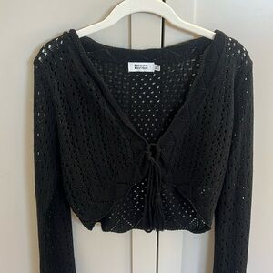 Beginning boutique black knit sweater
